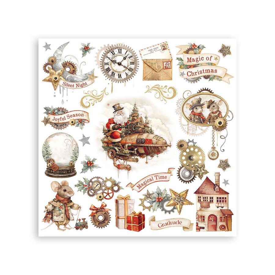 Rub-On Assortimento Gear up for Christmas 6 pagine