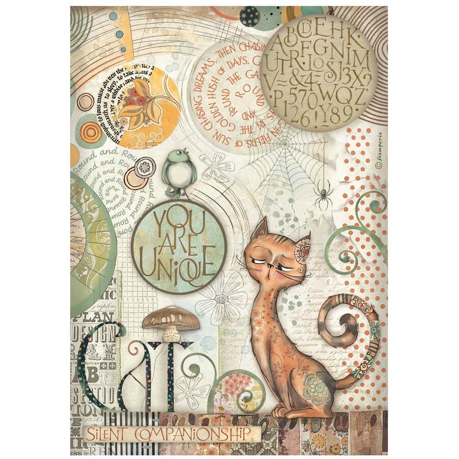 Carta di riso Fto A4 Furry Friends You are unique Gatto