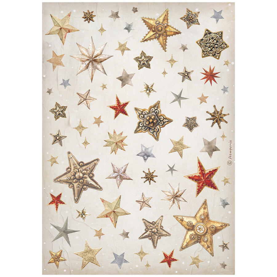 Selezione 6 Carta di riso Fto A4 Gear up for Christmas