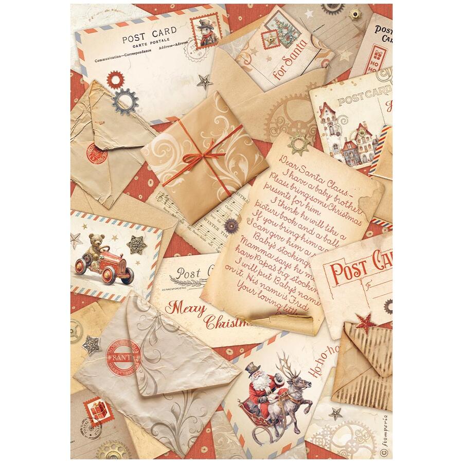 Selezione 6 Carta di riso Fto A4 Gear up for Christmas