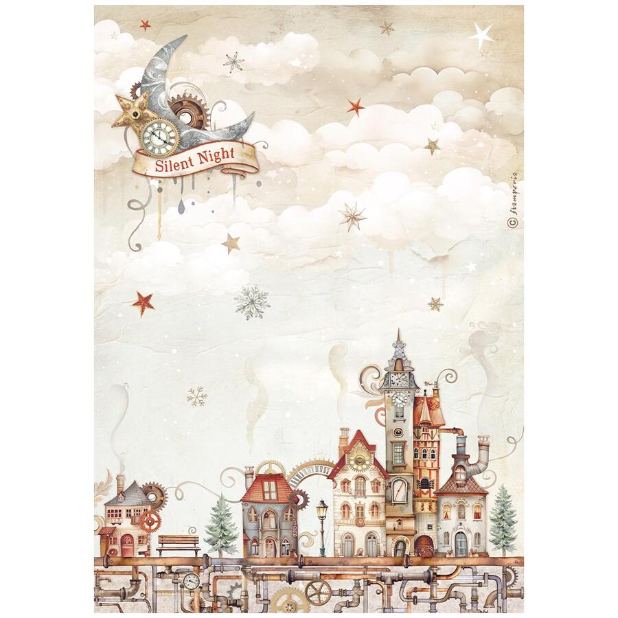 Selezione 6 Carta di riso Fto A4 Gear up for Christmas