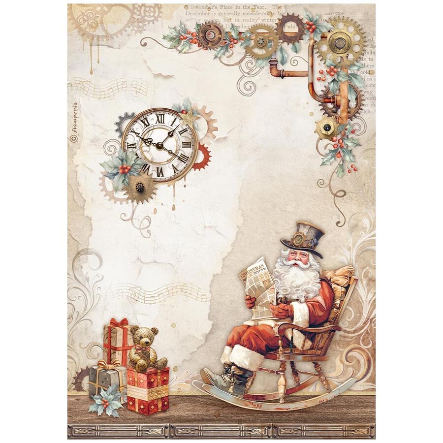 Selezione 6 Carta di riso Fto A4 Gear up for Christmas