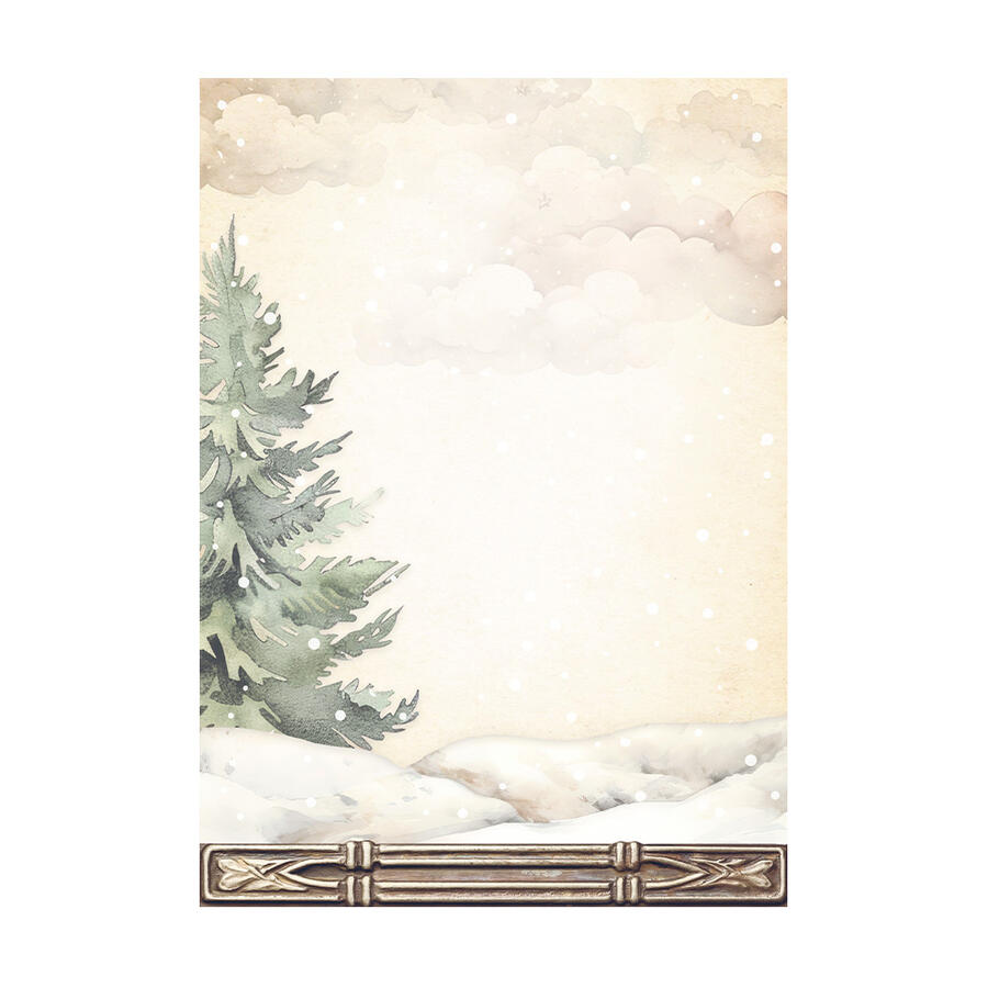Selezione 8 Carta di riso Fto A6 Backgrounds Gear up for Christmas