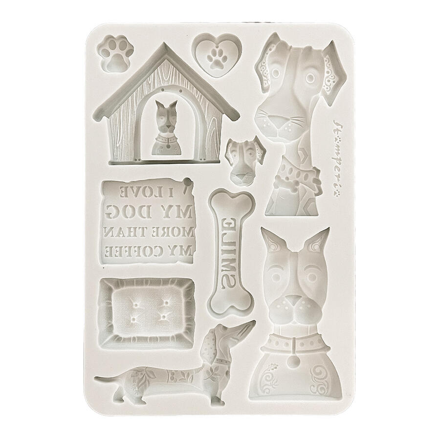 Stampo in silicone A5 Furry Friends I love my dog