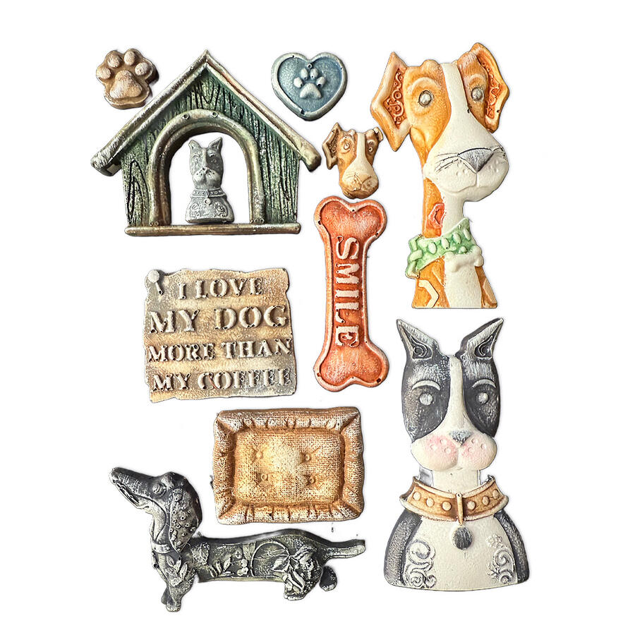 Stampo in silicone A5 Furry Friends I love my dog