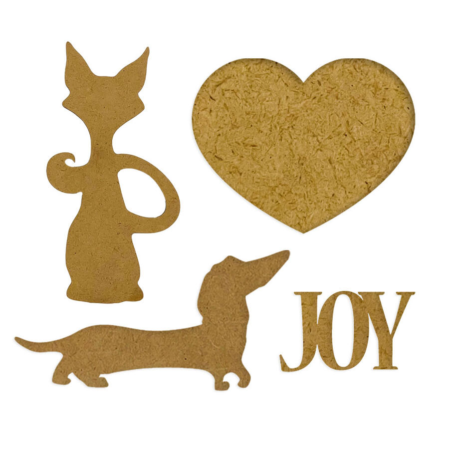 Crafty Shapes Furry Friends silhouette cane e gatto