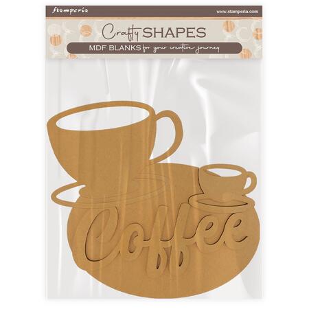 Crafty Shapes Coffee and Chocolate Tazza e targhette
