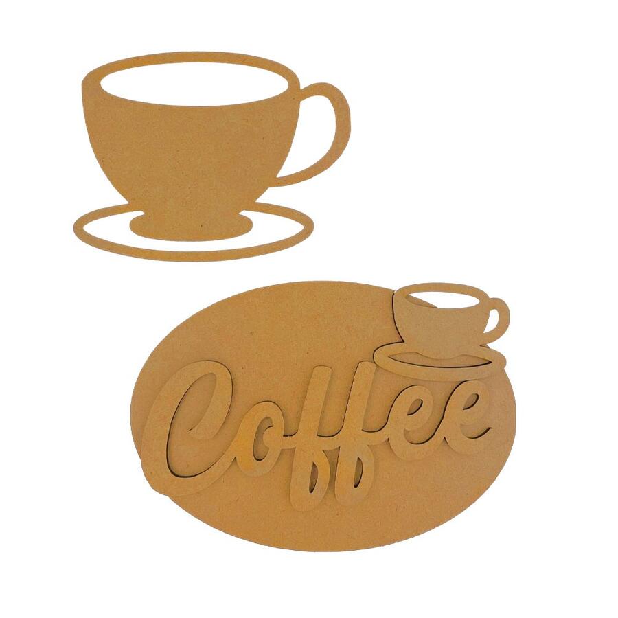 Crafty Shapes Coffee and Chocolate Tazza e targhette
