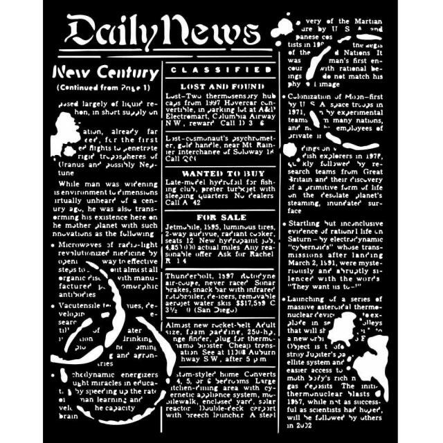 Stencil spesso 20 x 25 cm Coffee and Chocolate Daily News