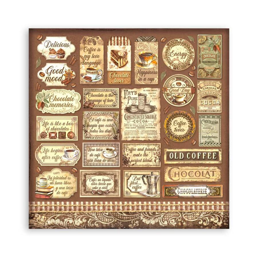 Blocco 10 fogli 30,5 x 30,5 Double face Coffee and Chocolate