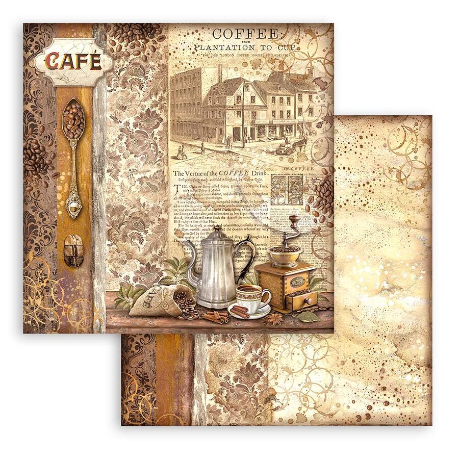 Blocco 10 fogli 30,5 x 30,5 Double face Coffee and Chocolate
