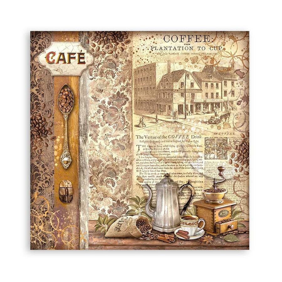 Blocco 10 fogli 30,5 x 30,5 Double face Coffee and Chocolate