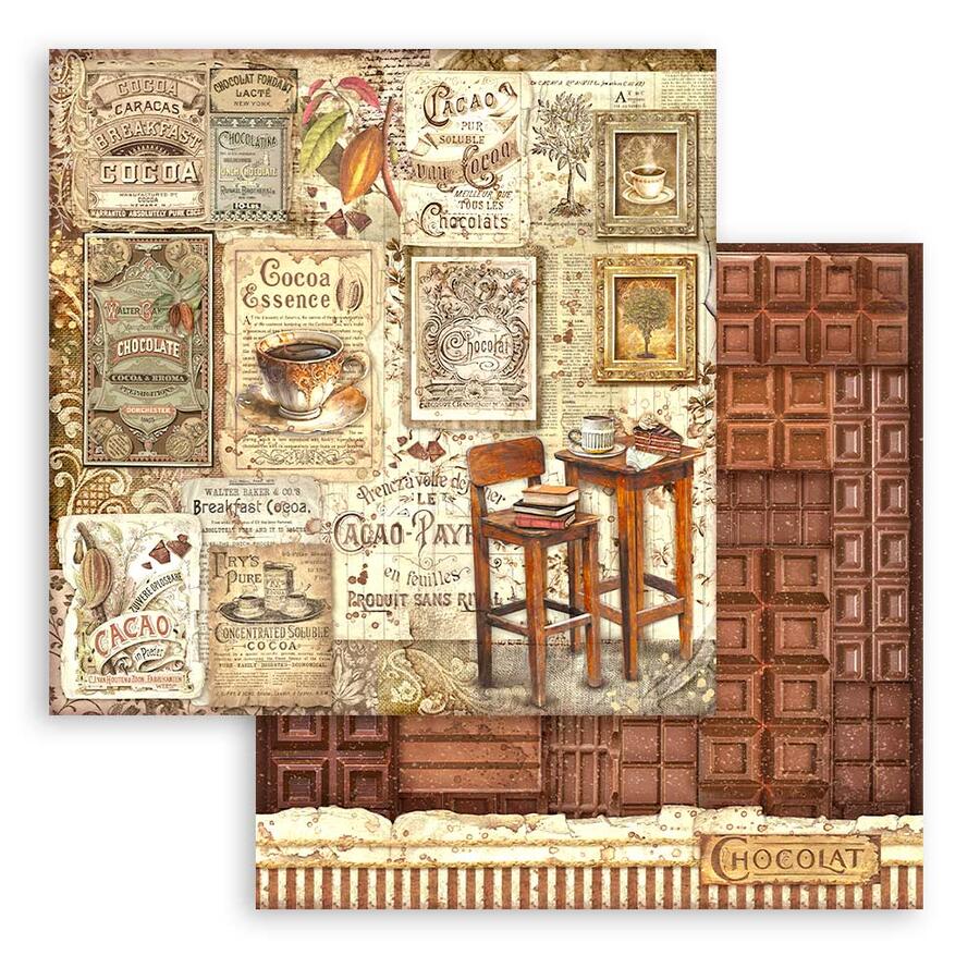Blocco 10 fogli 30,5 x 30,5 Double face Coffee and Chocolate