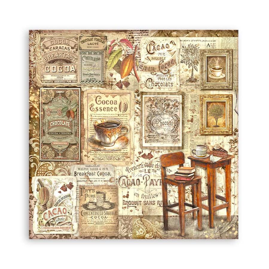 Blocco 10 fogli 30,5 x 30,5 Double face Coffee and Chocolate