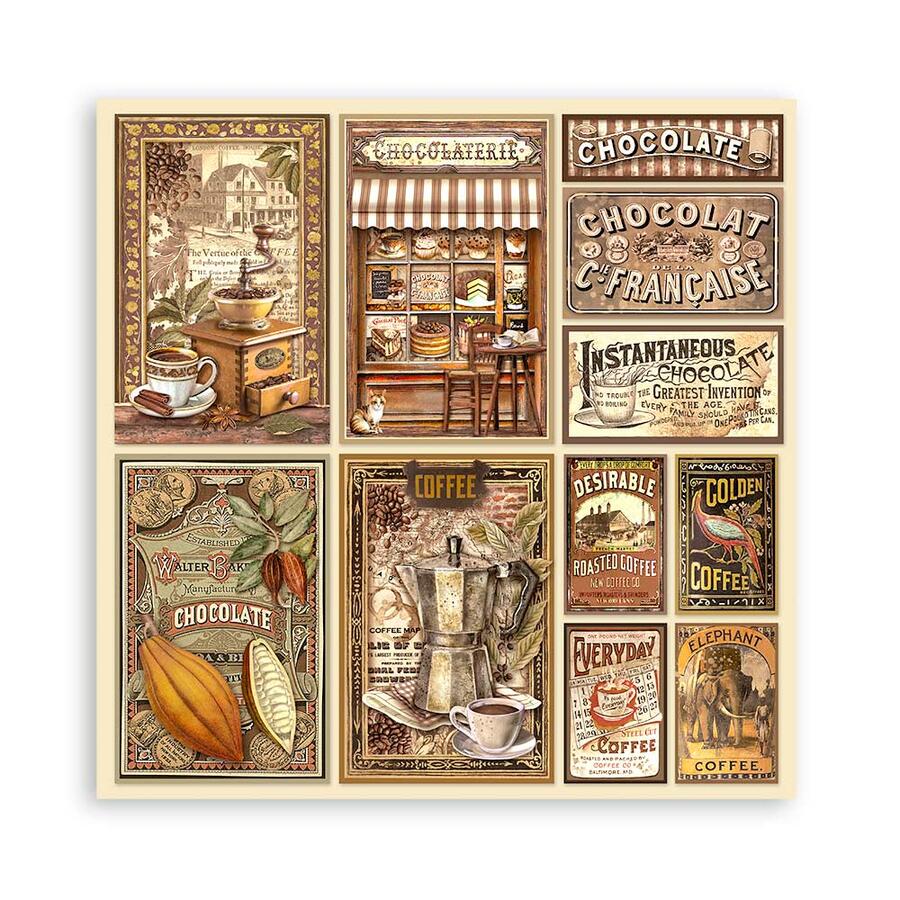 Blocco 10 fogli 30,5 x 30,5 Double face Coffee and Chocolate