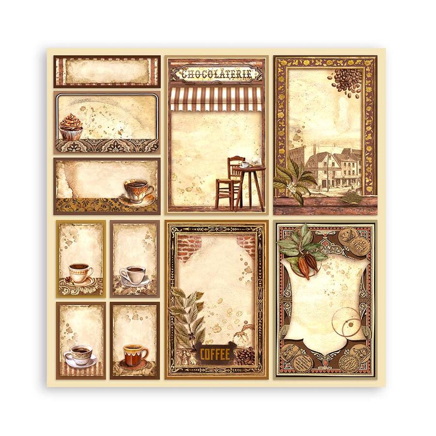Blocco 10 fogli 30,5 x 30,5 Double face Coffee and Chocolate