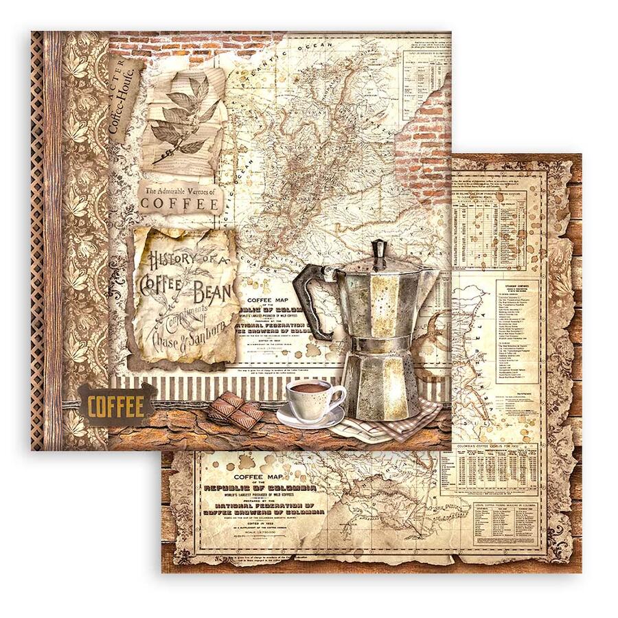 Blocco 10 fogli 30,5 x 30,5 Double face Coffee and Chocolate