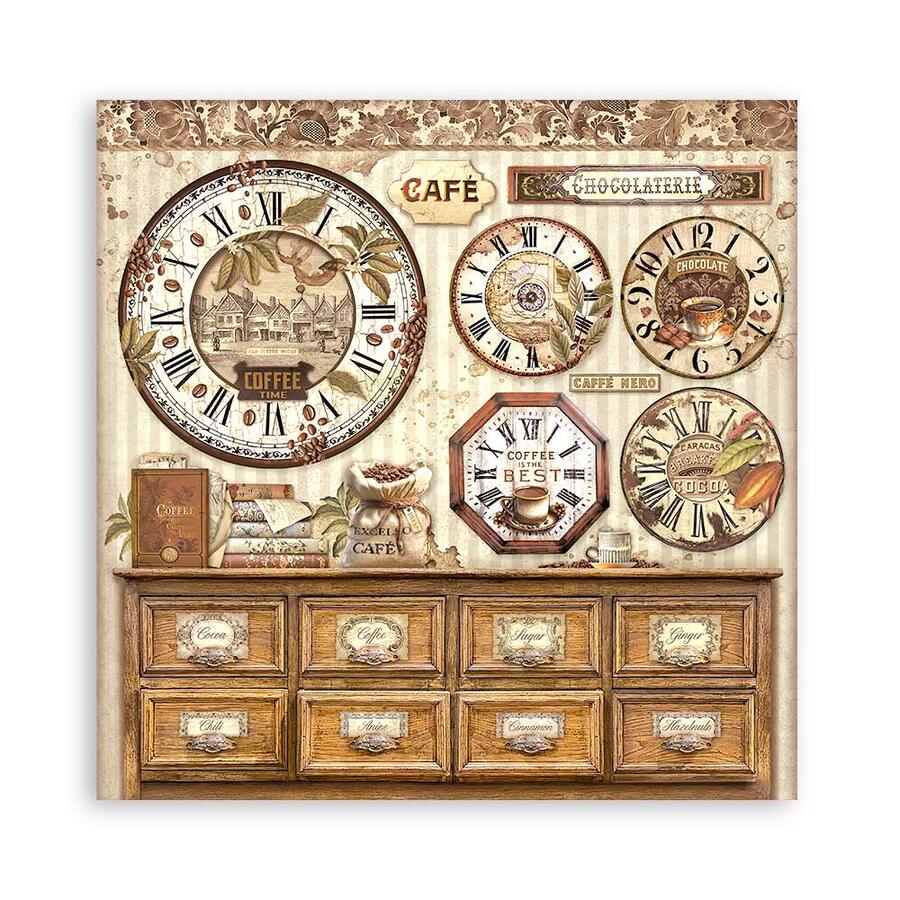 Blocco 10 fogli 30,5 x 30,5 Double face Coffee and Chocolate