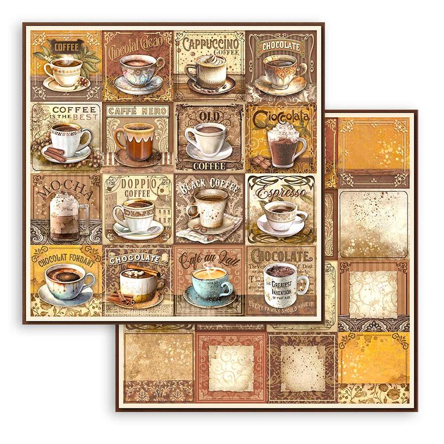 Blocco 10 fogli 30,5 x 30,5 Double face Coffee and Chocolate
