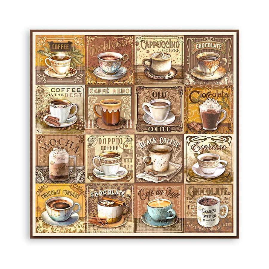 Blocco 10 fogli 30,5 x 30,5 Double face Coffee and Chocolate