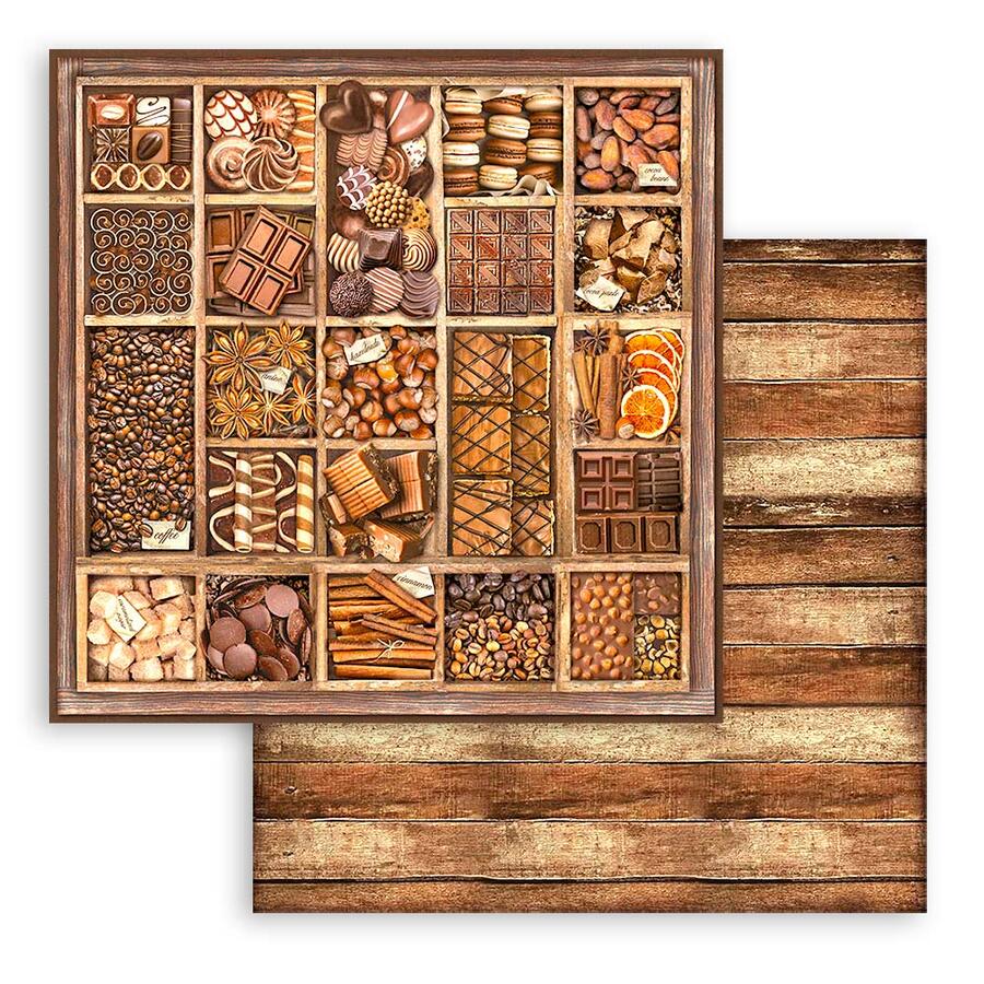 Blocco 10 fogli 30,5 x 30,5 Double face Coffee and Chocolate