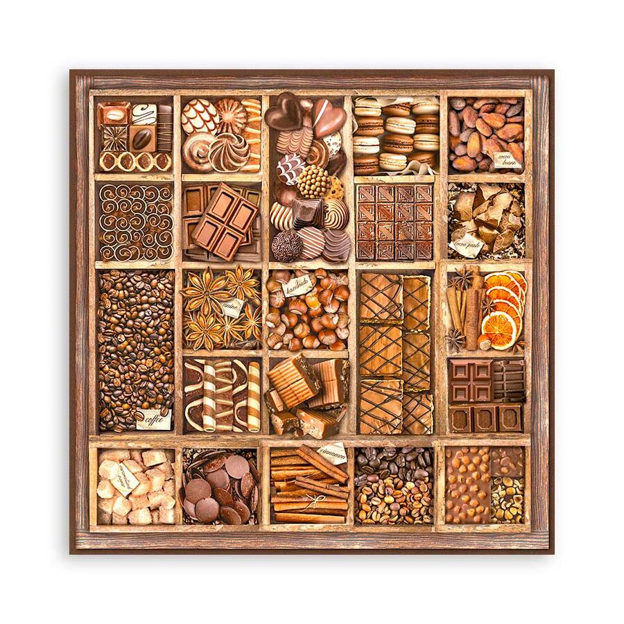Blocco 10 fogli 30,5 x 30,5 Double face Coffee and Chocolate