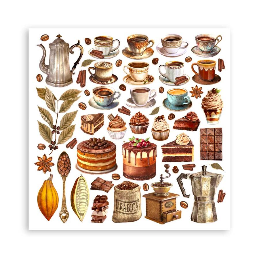 Blocco 10 fogli 30,5 x 30,5 Double face Coffee and Chocolate