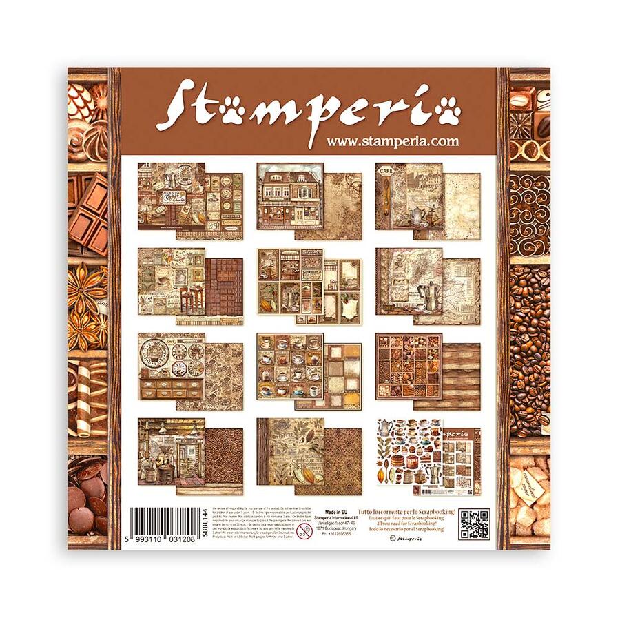 Blocco 10 fogli 30,5 x 30,5 Double face Coffee and Chocolate