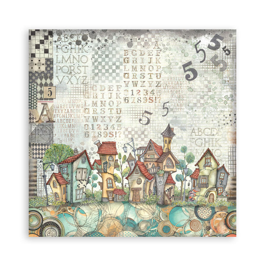 Blocco 10 fogli 30,5 x 30,5 Double face Furry Friends