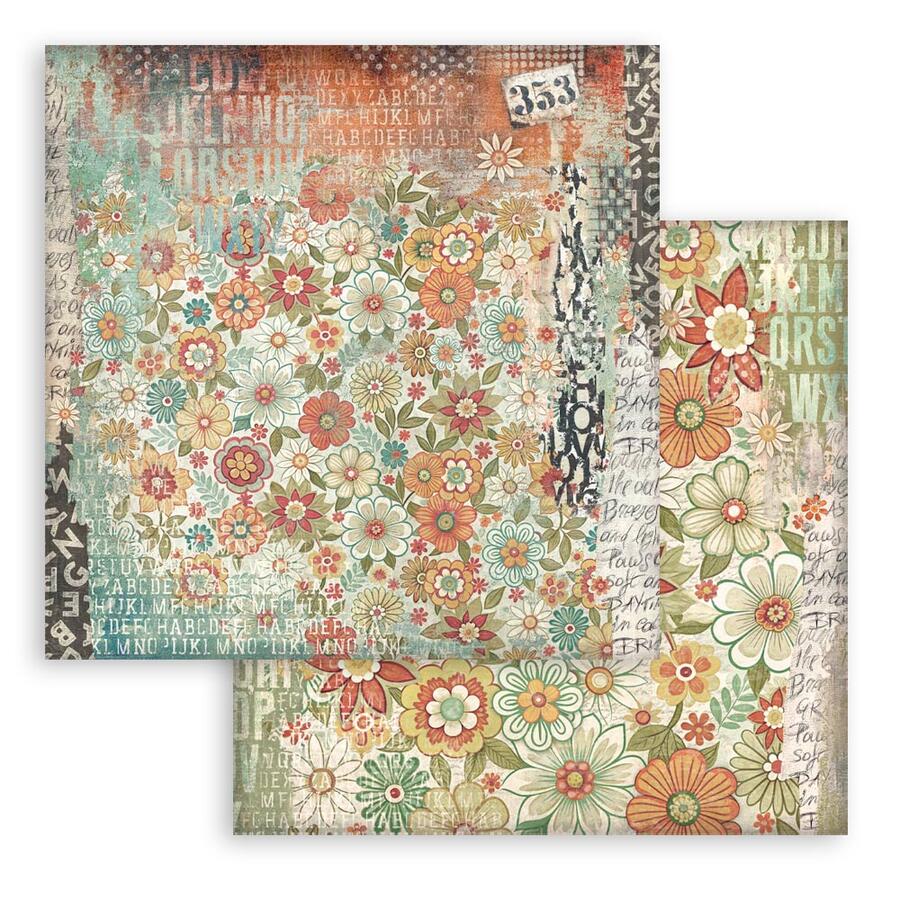 Blocco 10 fogli 30,5 x 30,5 Double face Backgrounds Furry Friends
