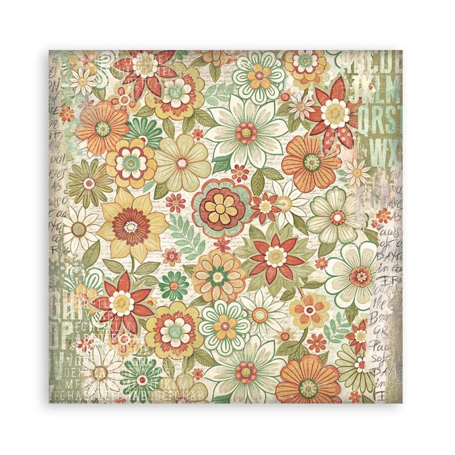 Blocco 10 fogli 30,5 x 30,5 Double face Backgrounds Furry Friends