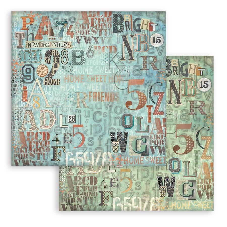 Blocco 10 fogli 30,5 x 30,5 Double face Backgrounds Furry Friends