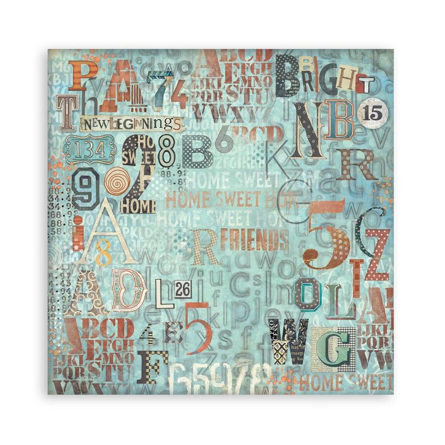 Blocco 10 fogli 30,5 x 30,5 Double face Backgrounds Furry Friends
