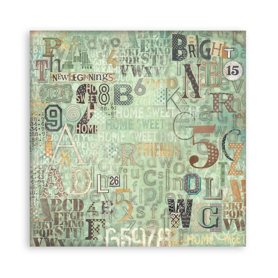 Blocco 10 fogli 30,5 x 30,5 Double face Backgrounds Furry Friends