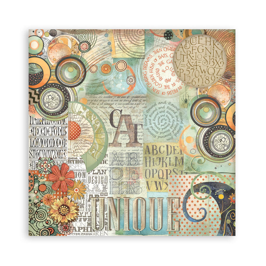 Blocco 10 fogli 20,3 x 20,3 Double face Furry friends