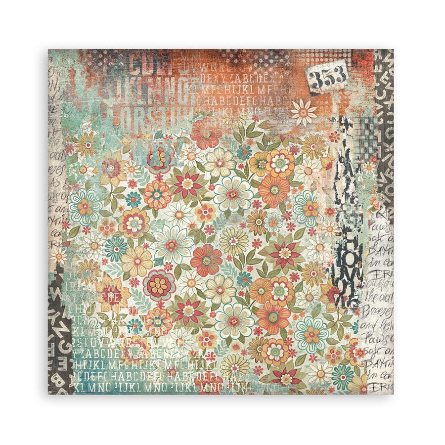 Blocco 10 fogli 20,3 x 20,3 Double face Furry friends