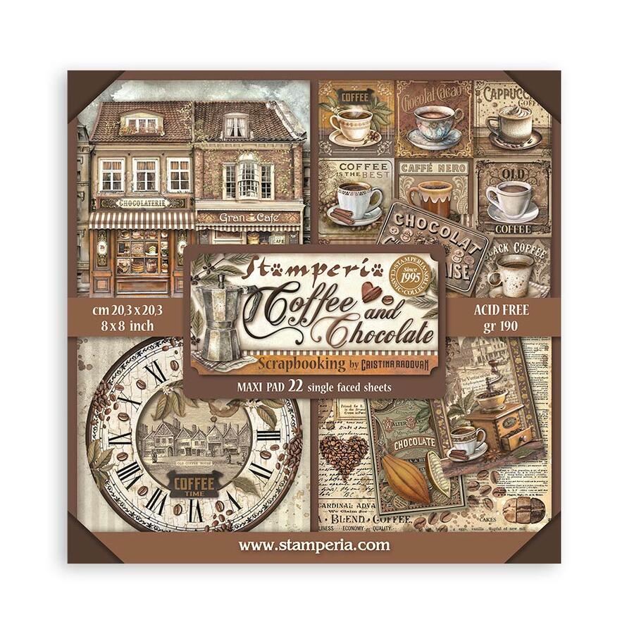 Blocco 22 fogli Single face Coffee and Chocolate 