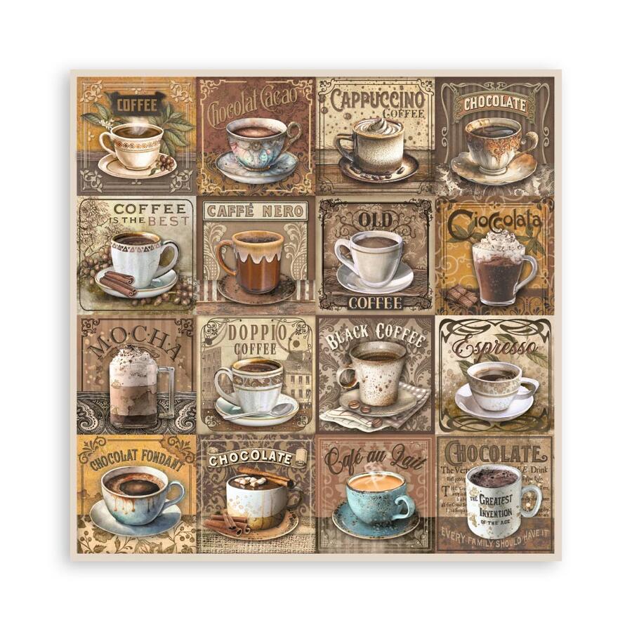 Blocco 22 fogli Single face Coffee and Chocolate 