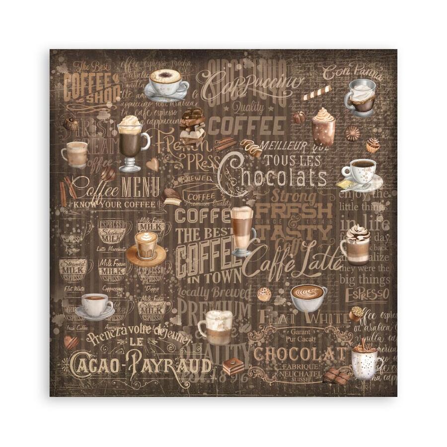 Blocco 22 fogli Single face Coffee and Chocolate 