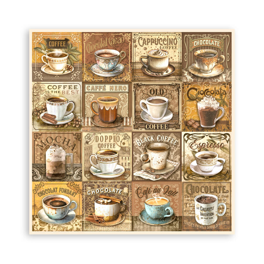 Blocco 22 fogli Single face Coffee and Chocolate 
