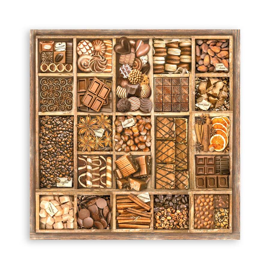 Blocco 22 fogli Single face Coffee and Chocolate 