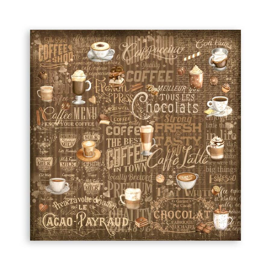 Blocco 22 fogli Single face Coffee and Chocolate 
