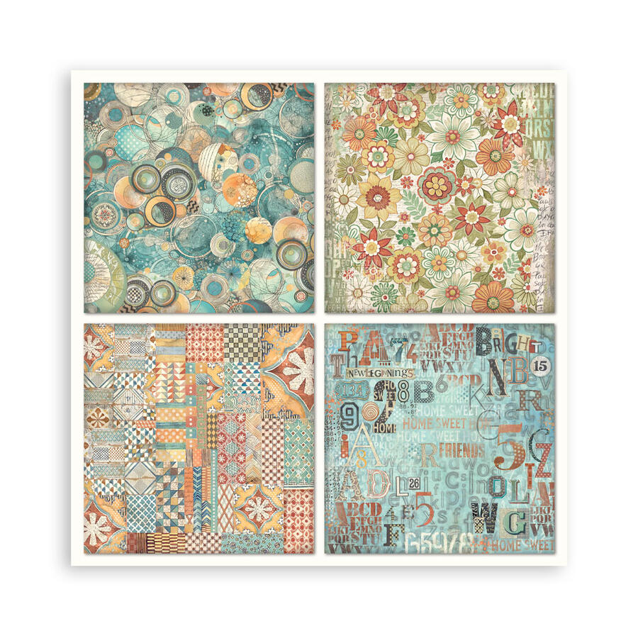 Blocco 22 fogli 20,3 x 20,3 Single Face Furry Friends
