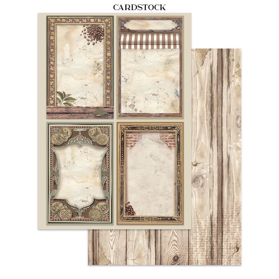 Junk journal stickers, cut-outs, backgrounds Coffee and Chocolate