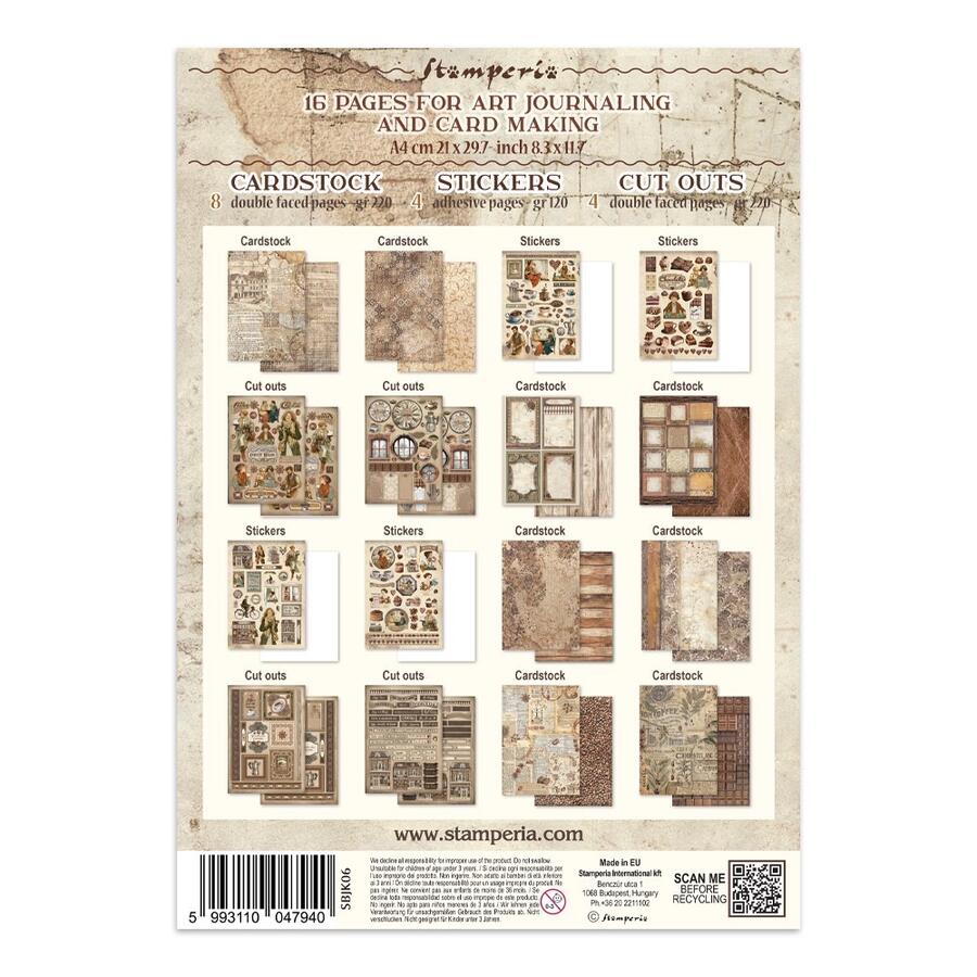 Junk journal stickers, cut-outs, backgrounds Coffee and Chocolate