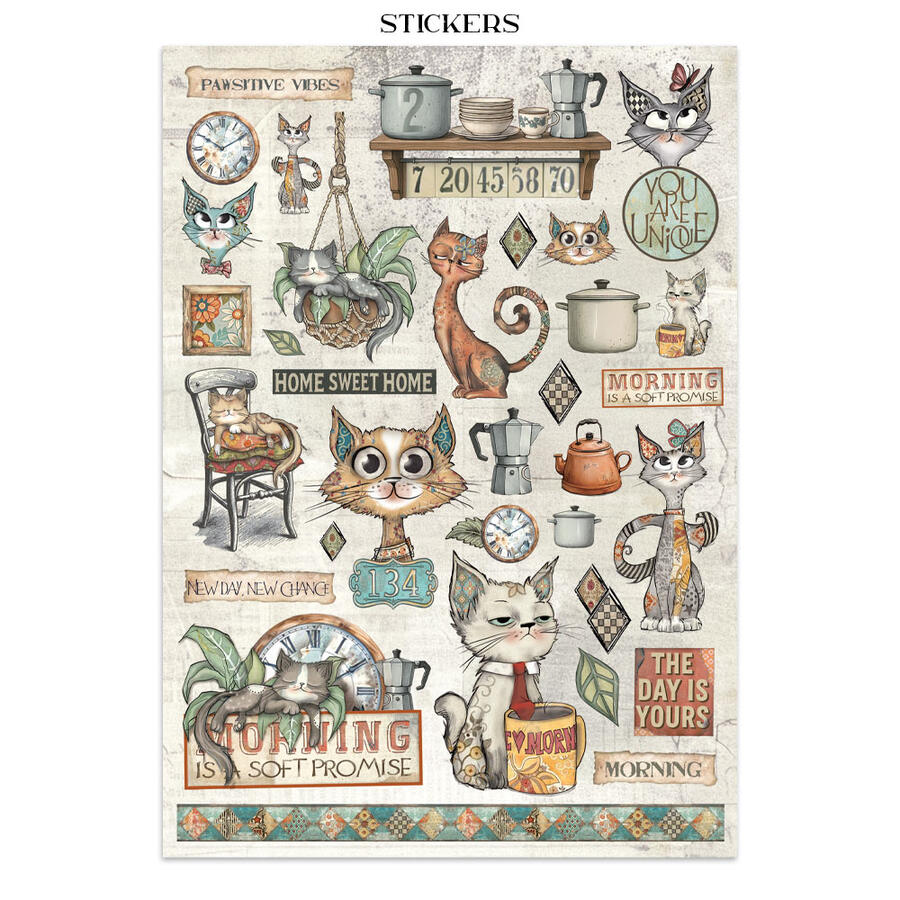 Junk Journal stickers, cut-outs, backgrounds, Furry Friend
