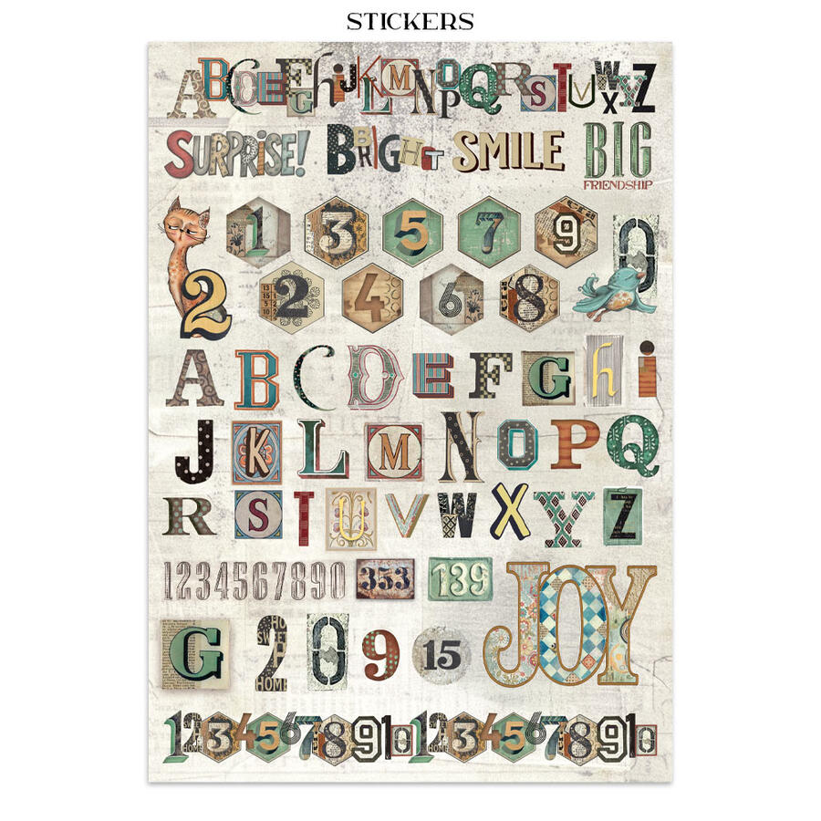 Junk Journal stickers, cut-outs, backgrounds, Furry Friend