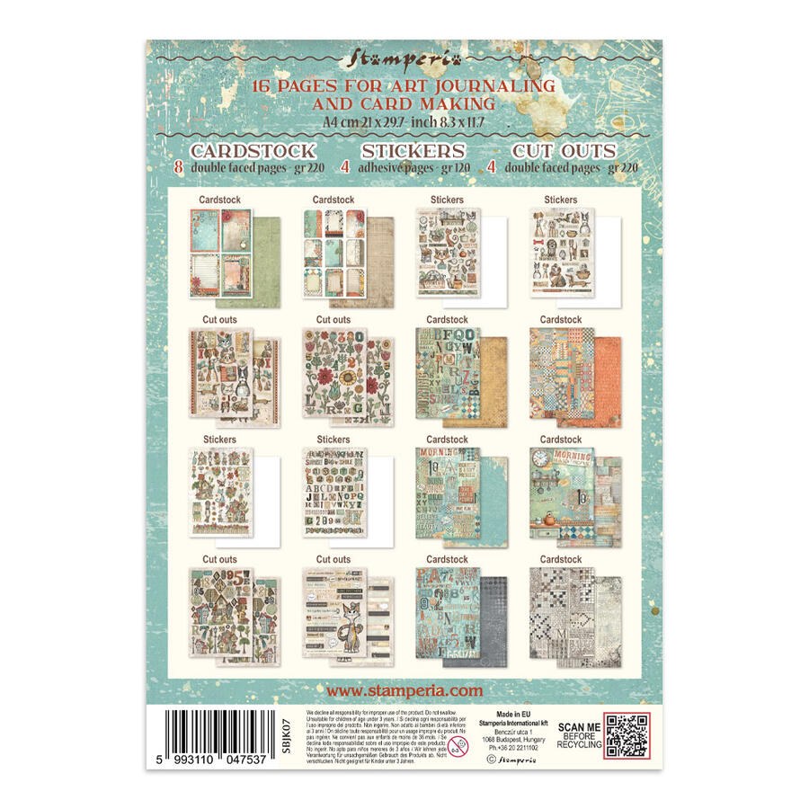 Junk Journal stickers, cut-outs, backgrounds, Furry Friend
