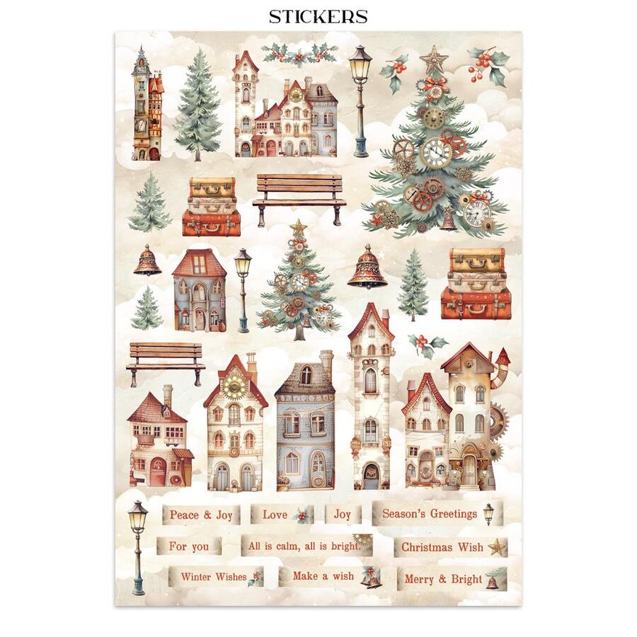 Junk Journal stickers, cut-outs, backgrounds Gear up for Christmas