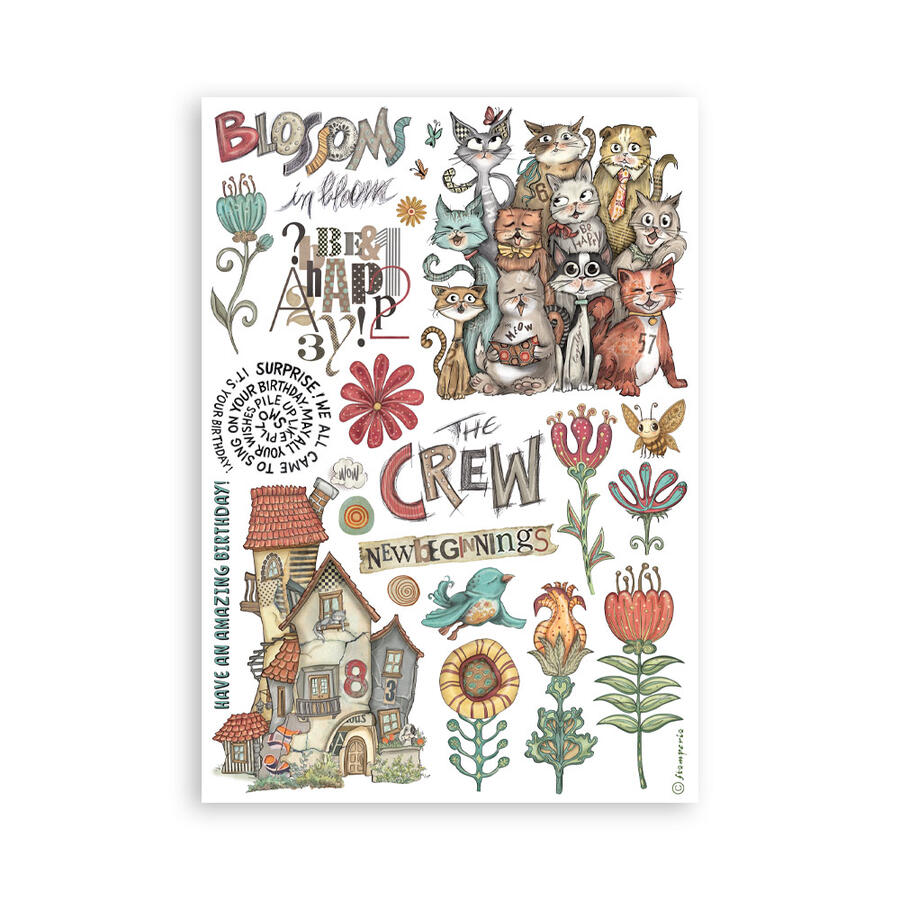 Washi Pad 8 sheets A5 Furry Friends
